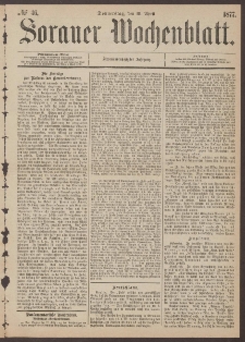 Sorauer Wochenblatt, No. 46. (19. April 1877)
