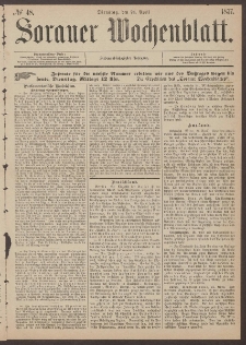 Sorauer Wochenblatt, No. 48. (24. April 1877)