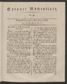Sorauer Wochenblatt, No. 45. (8. November 1828)