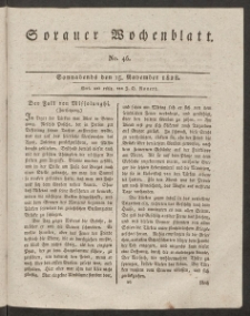 Sorauer Wochenblatt, No. 46. (15. November 1828)