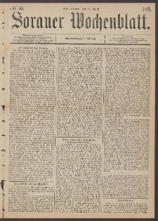 Sorauer Wochenblatt, No. 50. (28. April 1877)