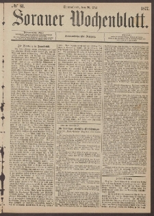 Sorauer Wochenblatt, No. 61. (26. Mai 1877)