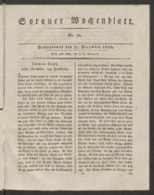 Sorauer Wochenblatt, No. 52. (27. December 1828)