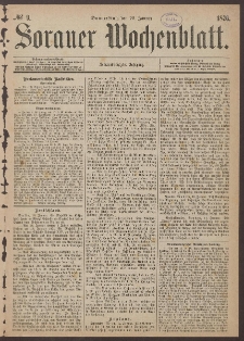 Sorauer Wochenblatt, No. 9. (20. Januar 1876)