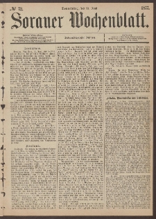 Sorauer Wochenblatt, No. 72. (21. Juni 1877)