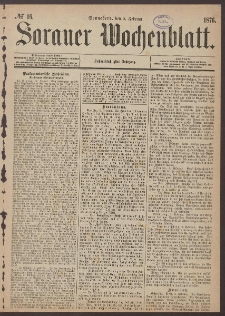 Sorauer Wochenblatt, No. 16. (5. Februar 1876)