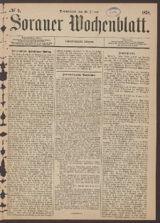 Sorauer Wochenblatt, No. 9. (19. Januar 1878)