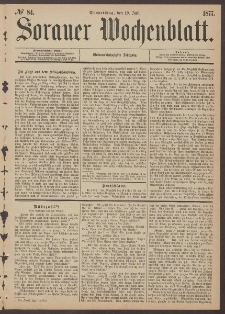 Sorauer Wochenblatt, No. 84. (19. Juli 1877))