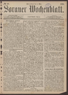 Sorauer Wochenblatt, No. 28. (4. M&auml;rz 1876)