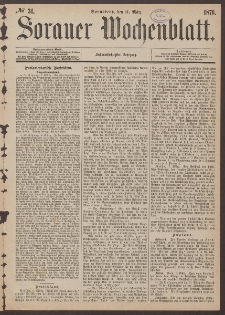 Sorauer Wochenblatt, No. 31. (11. M&auml;rz 1876)