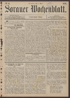Sorauer Wochenblatt, No. 41. (4. April 1876)