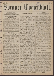 Sorauer Wochenblatt, No. 42. (6. April 1876)