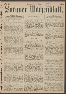 Sorauer Wochenblatt, No. 34. (19. M&auml;rz 1878)