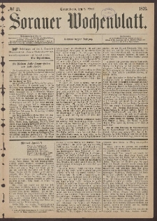 Sorauer Wochenblatt, No. 43. (8. April 1876)