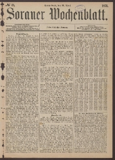 Sorauer Wochenblatt, No. 48. (22. April 1876)