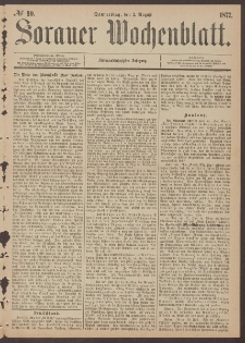 Sorauer Wochenblatt, No. 90. (2. August 1877)