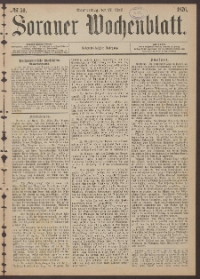 Sorauer Wochenblatt, No. 50. (27. April 1876)