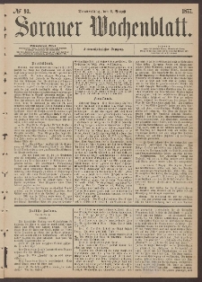 Sorauer Wochenblatt, No. 93. (9. August 1877)