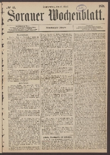 Sorauer Wochenblatt, No. 44. (11. April 1878)