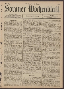 Sorauer Wochenblatt, No. 98. (21. August 1877)