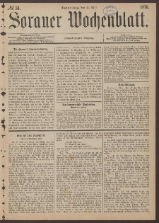 Sorauer Wochenblatt, No. 56. (11. Mai 1876)
