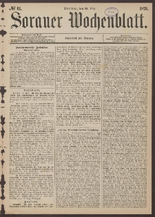 Sorauer Wochenblatt, No. 61. (23. Mai 1876)