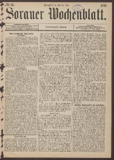Sorauer Wochenblatt, No. 63. (27. Mai 1876)