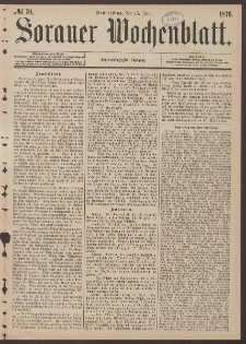 Sorauer Wochenblatt, No. 70. (15. Juni 1876)