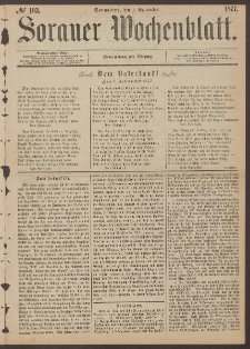 Sorauer Wochenblatt, No. 103. (1. September 1877)