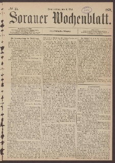 Sorauer Wochenblatt, No. 55. (9. Mai 1878)