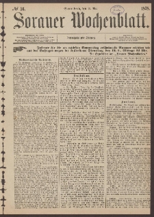 Sorauer Wochenblatt, No. 56. (11. Mai 1878)