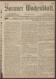 Sorauer Wochenblatt, No. 57. (14. Mai 1878)