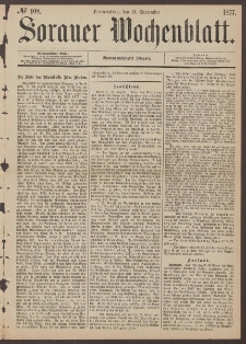Sorauer Wochenblatt, No. 108. (13. September 1877)