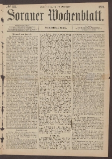 Sorauer Wochenblatt, No. 111. (20. September 1877)