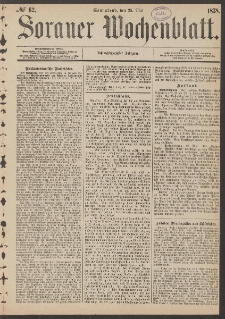 Sorauer Wochenblatt, No. 62. (25. Mai 1878)