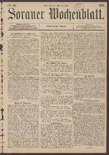 Sorauer Wochenblatt, No. 69. (13. Juni 1878)