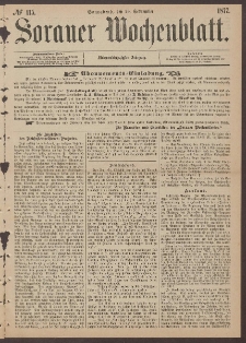 Sorauer Wochenblatt, No. 115. (29. September 1877)