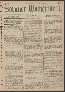 Sorauer Wochenblatt, No. 79. (6. Juli 1878)