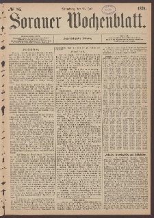 Sorauer Wochenblatt, No. 86. (23. Juli 1878