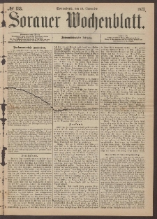 Sorauer Wochenblatt, No. 133. (10. November 1877)