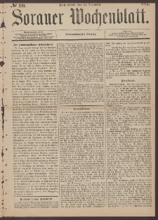 Sorauer Wochenblatt, No. 139. (24. November 1877)