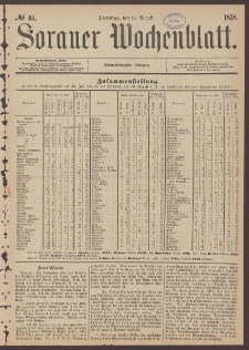 Sorauer Wochenblatt, No. 95. (13. August 1878)