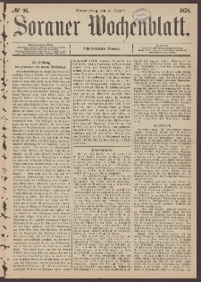 Sorauer Wochenblatt, No. 96. (15. August 1878)