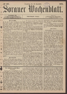 Sorauer Wochenblatt, No. 107. (10. September 1878)