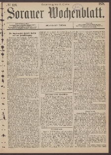 Sorauer Wochenblatt, No. 120. (10. October 1878)