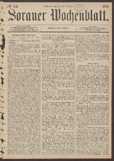 Sorauer Wochenblatt, No. 123. (17. October 1878)