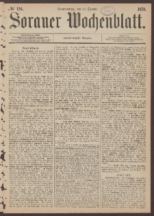 Sorauer Wochenblatt, No. 126. (24. October 1878)