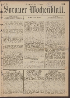 Sorauer Wochenblatt, No. 18. (9. Februar 1884)