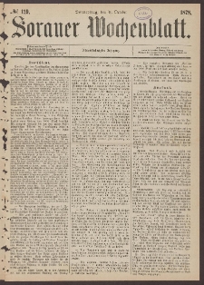 Sorauer Wochenblatt, No. 129. (31. October 1878)
