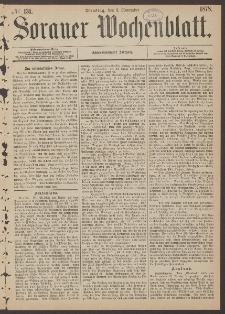 Sorauer Wochenblatt, No. 131. (5. November 1878)
